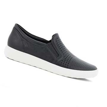 Baskets Ecco Soft 7 Slip-on Femme Noir | FR 244EBC